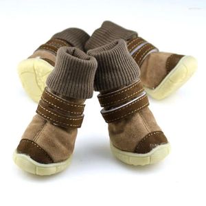 Hundekleidung Haustierschuhe Winter warme Schneestiefel für kleine Hunde Chihuahua wasserdichte Anti -Slip -Welpe