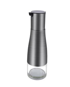 Stainless Steel Glass Olive Oil Dispenser Vinegar and Soy Sauce Bottle Controllable No Drip Design 11oz320ml4919088