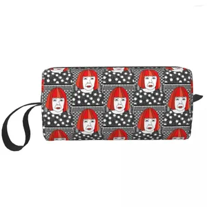 Depolama Çantaları Özel Yayoi Kusama Soyut Sanat Seyahat Kozmetik Çantası Kadın Tuvalet Makyaj Organizatörü Lady Beauty Dopp Kit