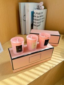 Роскошные ароматические свечи розовые 3PEECE /SET AROMatherapy Candle 3 Стороны с подарочной коробкой для дома для ночного предложения домашние ароматы