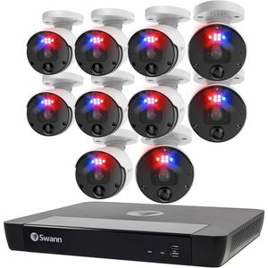 Home -Überwachungskamera Poe Cat5e NVR 4K HD Video Indoor Outdoor Wired Surveillance CCTV Farb Nachtsicht Wärmebewegung Erkennung Blinker LED Leuchten Fortgeschrittene