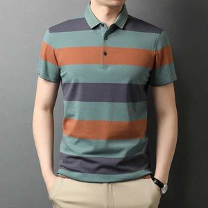 Men's Polos Mens fashionable knitted short sleeved polo shirt summer breathable and comfortable top Q240509