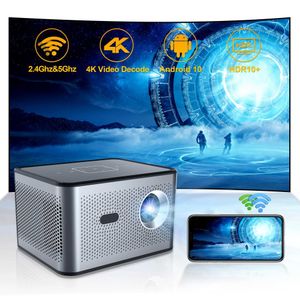 Projectors Xnano New X3 Pro H700 Mini Projector Electric Focus Android 10 720p 19 Språk 4K LCD LED Multimedia Mini Projector J240509