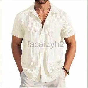 Men's T Shirts Plus Tees & Polos 2024 Fashion Men's Wear Summer Men's Fashion Stripe Business Slim Fit Casual Shirt Short Sleeve Shirt Plus Tees