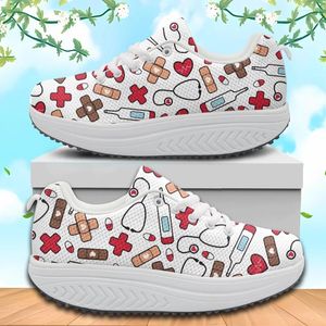 Casual Shoes InstantArts 2024 Women's Care Mönster Teen Girls Platform Sneakers for Workers Swing