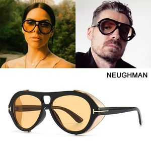 Okulary przeciwsłoneczne Jacjad moda fajna neughman nawigator styl steampunk mężczyzn kobiety punkowe boczne design marka okularów okulary przeciwsłoneczne ft1101 171p