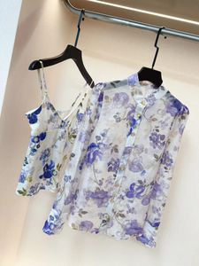 A0510 Moda feminina Bloups Shirts 2024 Popular European Design Party Style Camisetas Camisetas femininas