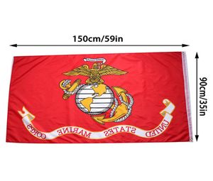 FLAGGI BANNER 50PCS 3x5ftts 90x150 cm Stati Uniti dell'esercito americano USA USMC Marine Corps Flag4977044