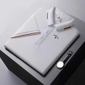 Men's Polos Mens short-slved T-shirt Classic youth fashion business casual mens POLO shirt 2024 new outdoor sports top mens T-shirt Y240510SWOE