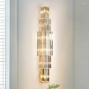 Wall Lamp Atmospheric El Lobby Corridor Crystal Luxury Living Room Background Light High-grade Banquet Hall