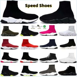 balenciaga speed shoes sneakers Moda Erkek ayakkabı üçlü siyah beyaz kırmızı camo mavi Neon oreo yeşili sarı erkek kadın spor ayakkabı des chaussures 36-45