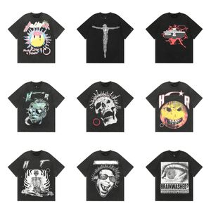 Hellstart t-shirts lüks erkekler tişört moda orijinal tasarım hip hop tees pamuk yüksek kaliteli grafik tişört klasik vintage tshirt sokak giyim yaz erkek kıyafet