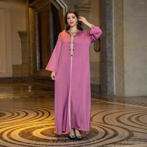 Abbigliamento etnico con cappuccio Abaya Marocco Kaftan Donne musulmane Diamonds Abito da festa Eid Mubarak Ramadan Islamico Jalabiya Arabo Turchia Caftan