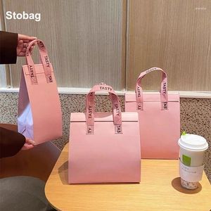 Storage Bags StoBag 10pcs Non-woven Insulation Tote Portable Fabric For Food Cake Drinks Package Keep Warm Cold Delivery Reusable Pouch