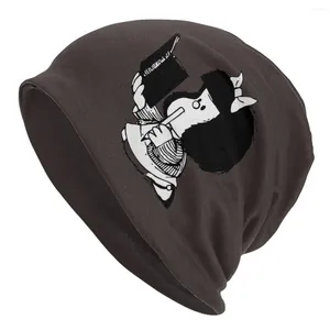 Berets Bonnet Hats Mafalda Cartoon Männer Frauen lesen dünne Mütze Design Schädel Beanies Caps