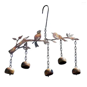 Estatuetas decorativas pássaros deslumbrantes sinos de sinos de vento para jardim ao ar livre e enfeites de quarto interno