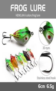 Hengjia New 120pcs Crankbaits Hard Frog Lures de pesca AISC Artigo artificial de pesca plástica 4cm 6g 8 Japan Hook Trolling Pescari76882179