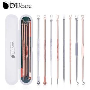 Cleaning DUCARE 4 Acne Blackhead Removal Needles Stainless Steel Pimple Spot Extractor Acne Treatment Needles Facial Cleaning and Care Tool d240510