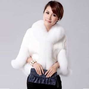 Whiteblack Bolero Mulheres Faux Fur Shawl Stoles Wrap Wrap Fashion Capes Winter WhiM Peur Bolero Espalhar xale com mangas compridas 224h