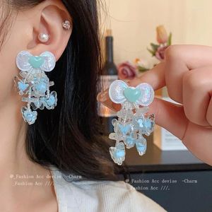 Dangle Earrings Butterfly Tassel Flower Sweet And Elegant Style Fashion Jewelry Wholesale Girl