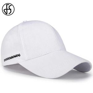 Caps de bola FS 2024 Simple Branco Branco Preto Verão Baseball Caps Brand Mulheres Designer Hat Streetwear Hip Hop Snapback Trucker Hats Bone Y240507