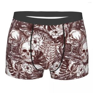 Underpants novidade boxer shorts calcinha masculina Halloween Tropical Tropical Jungle Skull Rouphe Soft for Homme plus size