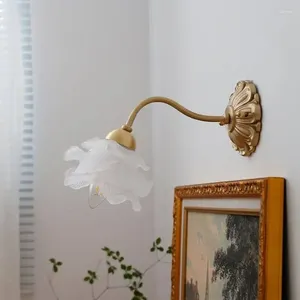 Wandlampe Gefriertes Glas LED Light Switch Steckdose Wohnkultur Innenbeleuchtung Wohnzimmer Schlafzimmer neben Kupferlampara Pareda