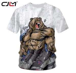 Mann Marke Kleidung Lustiger Druck Cartoon Bär 3D T -Shirt Kompression T -Shirts Herren Punkstil Kurzarm T -Shirt 7xl 2206238936233