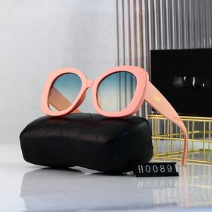 Designer occhiali da sole da sole da donna marca occhiali da sole di lusso 0089 Nuovi piccoli fragranze stradali di occhiali rotondi grandi tela