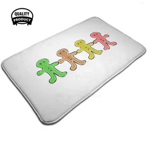 Carpets Gingerbread Door Mat Foot Pad Home Rug Christmascard Christmas Ornament Christmascards Funny