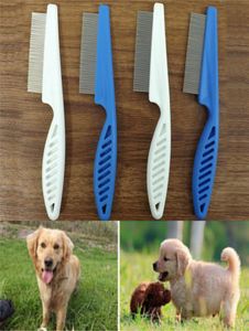 Cat Dog beauty tools Metal Nit Head Hair Pet Lice Comb Fine Toothed Flea Flee Handle pets supplies4125972