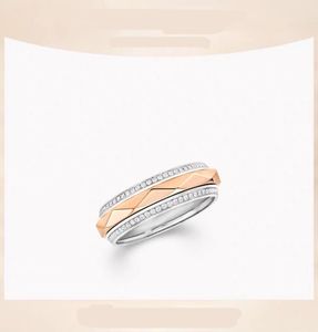 Mulheres top 10 Designer Diamond Ring S925 Sterling Silver e 18K Jóias de luxo de moda dourada com caixa de presente 22093002CZ6215255
