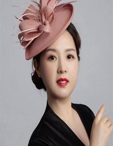 Teardrop Heavy Weave Sinamay Loop Veil and Feather Fascinator Formell hatt Ascot Melbourne Cupchurch Headpiece 2207215417857