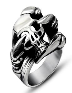 Antik Hip Hop Ghost Claw Skull Wolf Dragon Head Devil Ring Domineering Punk Magic Rock Rings Retro rostfritt stål MEN039S JE1429577