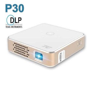 Projectors P30 portable DLP mini projector touch screen 2500mAH battery pocket intelligent cinema video projector 100% offset built-in speaker J240509