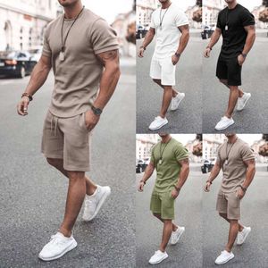 2024 new summer short sleeved shorts set for men's sports and leisure M510 38