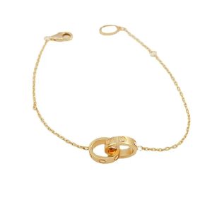Frauenarmband Luxus Liebesdesign 18K Gold plattiert Frauen Schmuck Designer Armband mit Diamant -Schüttung Schmuck