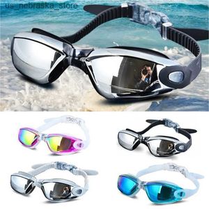 Diving Goggles Swimming goggles womens adjustable UV waterproof and anti fog glasses swimming pool diving Gafas Q240410