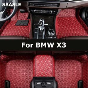 フロアマットカーペットSaasleカスタムカーフロアマットBMW X3 E83 F25 G01 F97オートカーペットFoot Coche Accessorie T240509