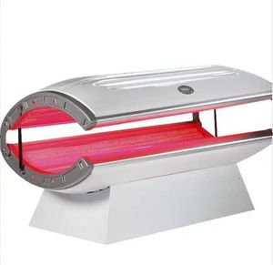 terapia fisical de luz poderosa LED 660/850NM Cápsula LED Terapia LED Whitening Cabin Spa PDT Rejuvenescimento de pele Solarium híbrido com lâmpadas de colágeno de 24 cps