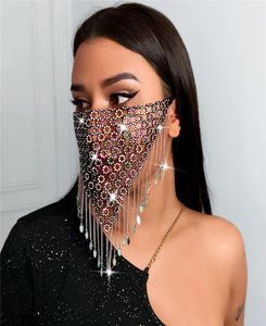 Le donne popolari europee e americane facciano maschere maschere maschere di strass maschere modelli di esplosione mesh di strass per gioielli in metallo mask7317381