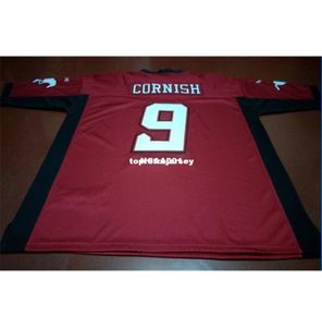 Uomini economici a buon mercato Calgary Stampeders Jon Cornish 9 Red College Jersey o personalizzato qualsiasi nome o numero Jersey9174864