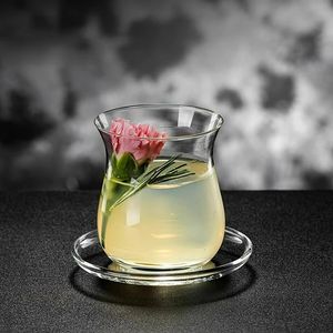 Creative Cocktail Glass Wine Glass Set Personalized Tulip Cup and Sauce Transparent Glass Cold Brewing Cup Bar Home Tools 240429