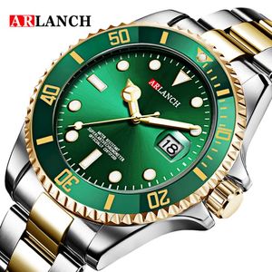 Green Water Ghost Submariner Sport Magnifier Calendar Wristwatch Stainless Steel Top Brand Luxury Waterproof Watches For Men 295r