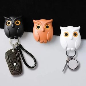 1 PCS Owl Night Wall Magnetic Key Stritter ímãs Hold Keychain Chancher gancho de penduramento