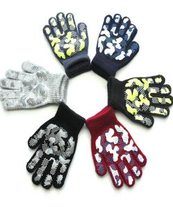 DHL Camouflage PVC Offset Rękawiczki Antiskid Magic Glove Kolorowa zestaw Dzieci MagicStretch Gloves Gloves Winter Warm Full Finger8760243