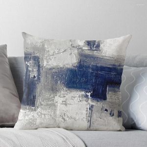 Kudde Blue Grey Abstract Throw Cover Luxury Marble Covers för soffor