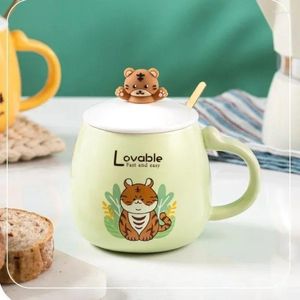 Tazze carine tigre in ceramica tazza premium cartone animato tazza di tazza di tazza di caffè tazza di caffè regalo per tè bevande per la colazione originale