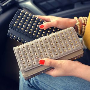 النساء القصير منظم محفظة صلبة Hasp Long Wonts Womens Bags Wholesale ائتمان بطاقة حقيقية من الجلد الأسود الأحمر الرمادي Q37x28 208W