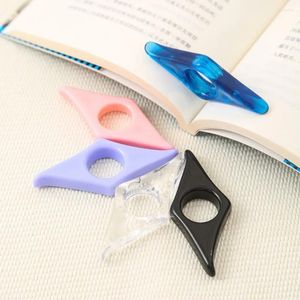 1pc Thumb Book Support Acryl Press Lesezeichen Lesehilfe Lehrer Lehrer Schönes Geschenk